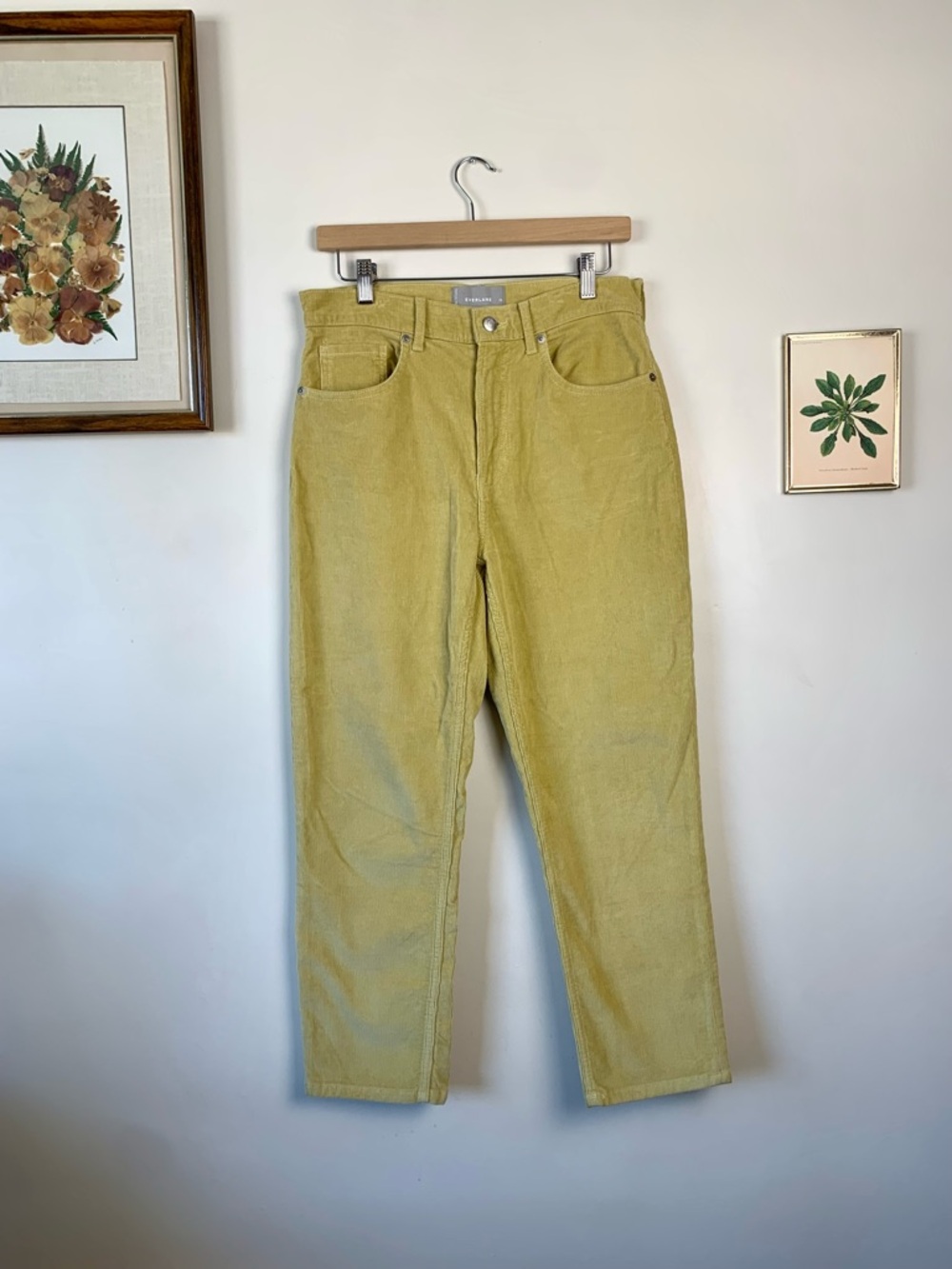 Everlane Baby Cord Cheeky Crop Yellow High Rise Jeans